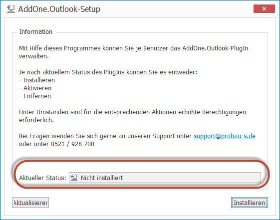 Abb. 23 - Aktueller Status Abb. 23 - Aktueller Status