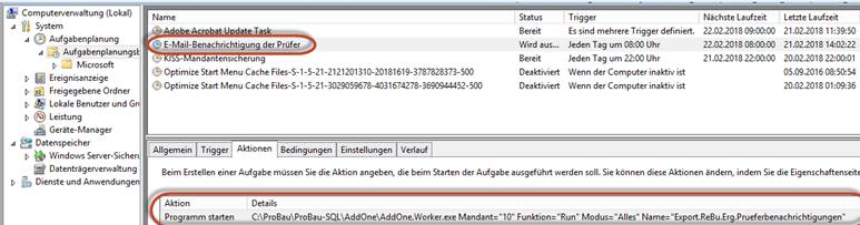 Abb. 26 - Rechnungseingangsbuch-Prüfer-E-Mails-Aufgabenstellung im Taskplaner