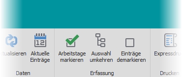 Multifunktionsleiste "Allgemein" Multifunktionsleiste "Allgemein"