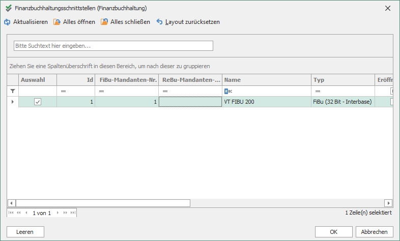 Lookup "Finanzbuchhaltung"