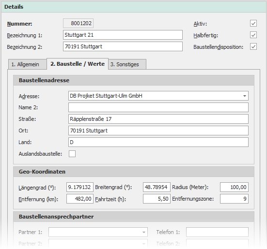 Gruppe "Geo-Koordinaten"