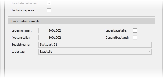 Gruppe "Lagerstammsatz"