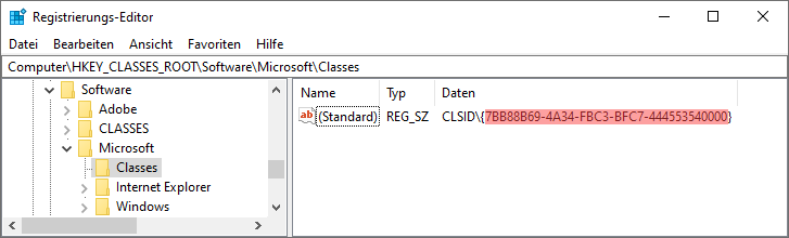 Lizenzschlüssel in der Windows-Registry