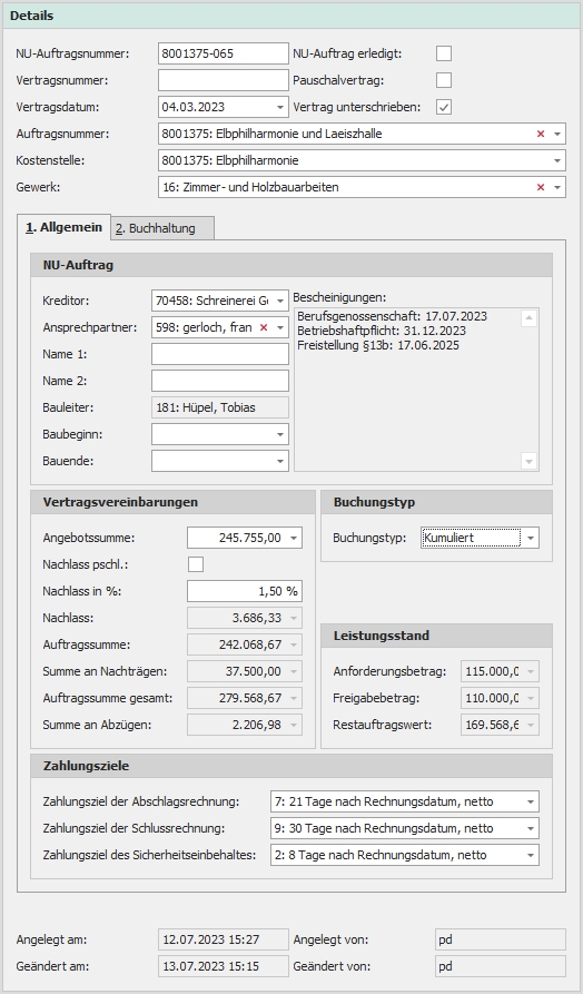 Kopfbereich des Details