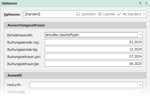 Periodenauswahl mit Abweichendem Wirtschaftsjahr Periodenauswahl mit Abweichendem Wirtschaftsjahr
