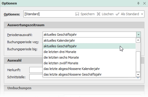 Periodenauswahl Periodenauswahl