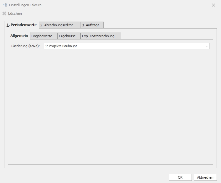 Einstellungen "Allgemein"