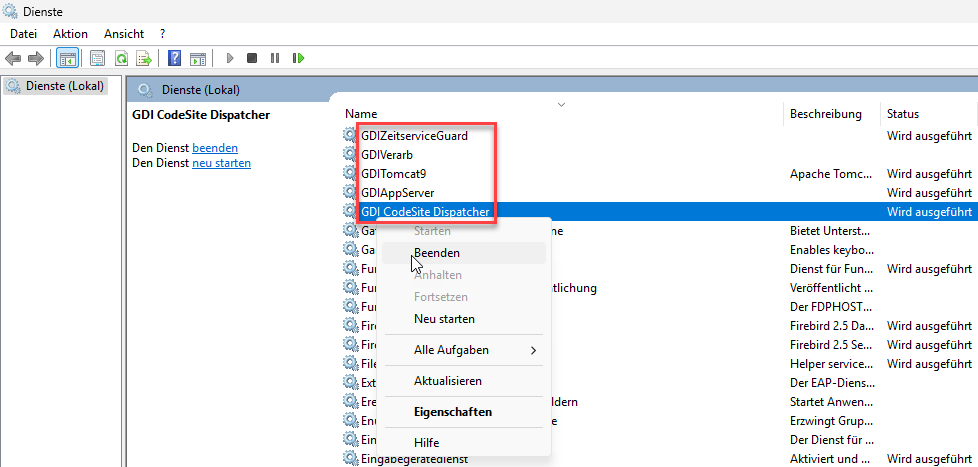 Personalzeiterfassung_Update_Dienste_stoppen_Dienste