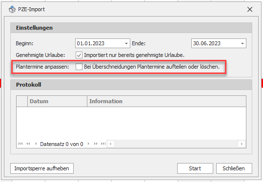 Neue Option "Plantermine anpassen"