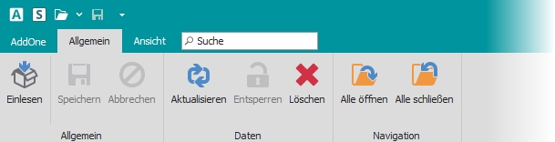 Multifunktionsleiste "Allgemein"