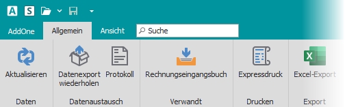 Multifunktionsleiste "Allgemein" Multifunktionsleiste "Allgemein"