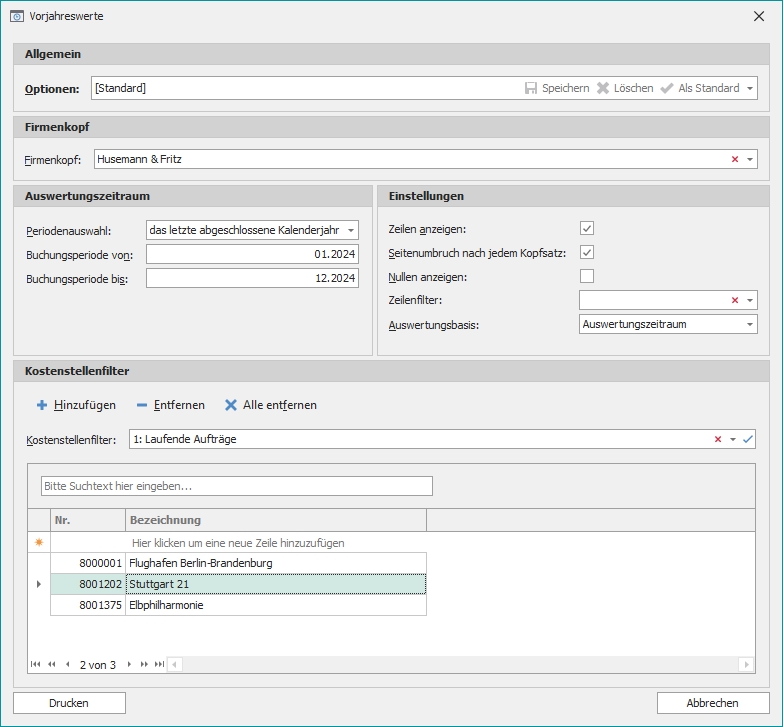 Dialog "Vorjahreswerte"