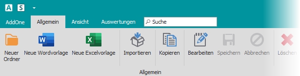 Multifunktionsleiste "Allgemein"